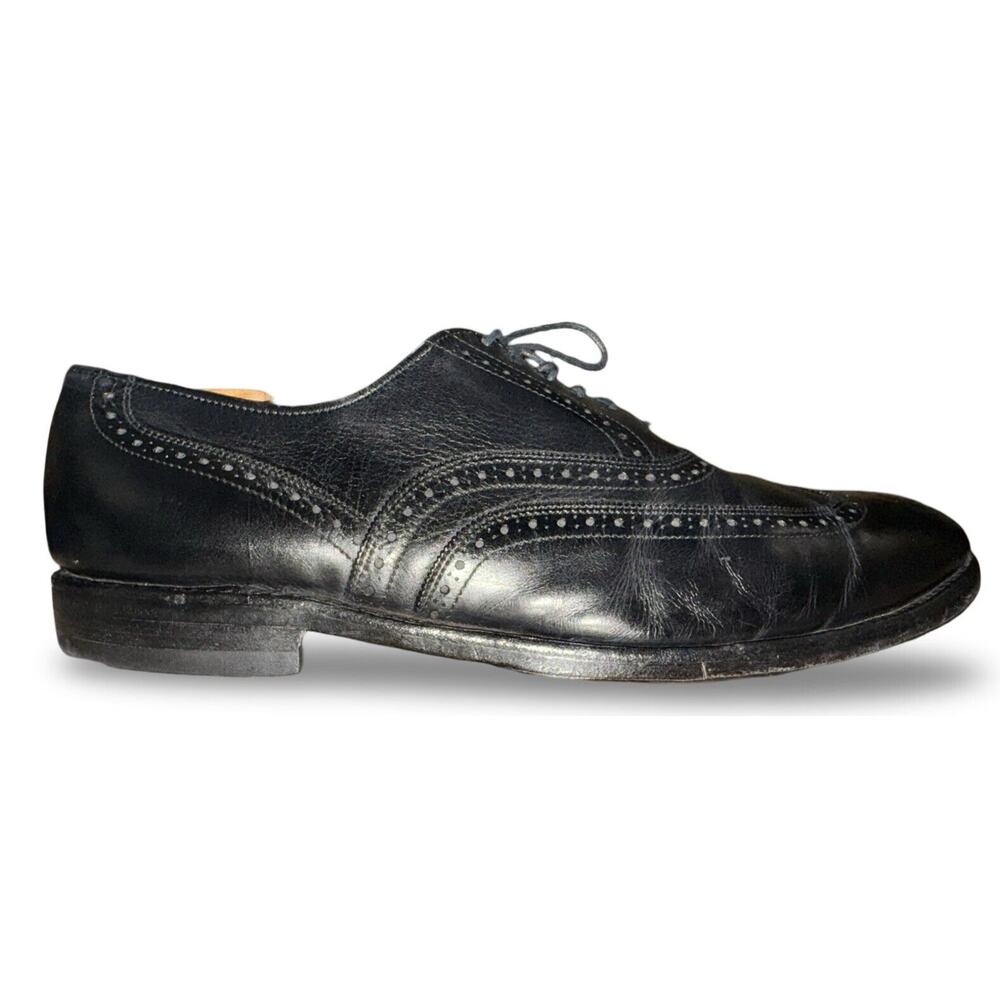 Allen Edmonds Chester Full Brogue Wingtip Black Leather Oxford Shoes Sz 12